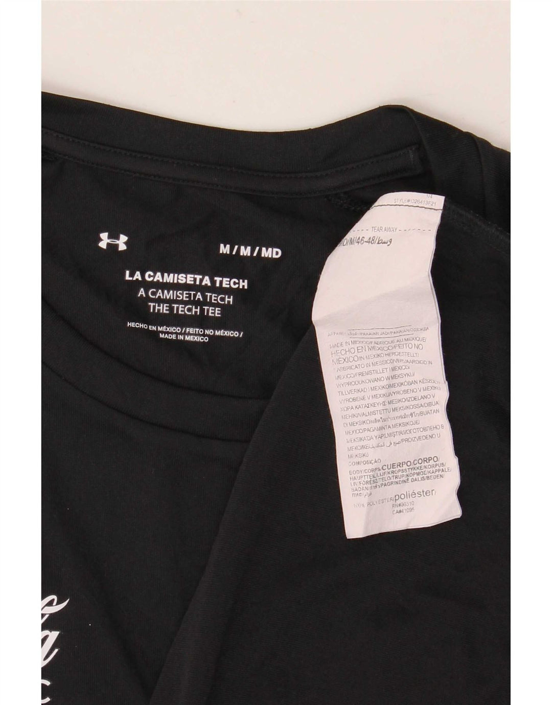 Męska koszulka z grafiką Under Armour, średni czarny poliester