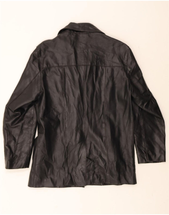 VINTAGE Mens Leather Jacket UK 40 Large Black Vintage Vintage and Second-Hand Vintage from Messina Hembry 