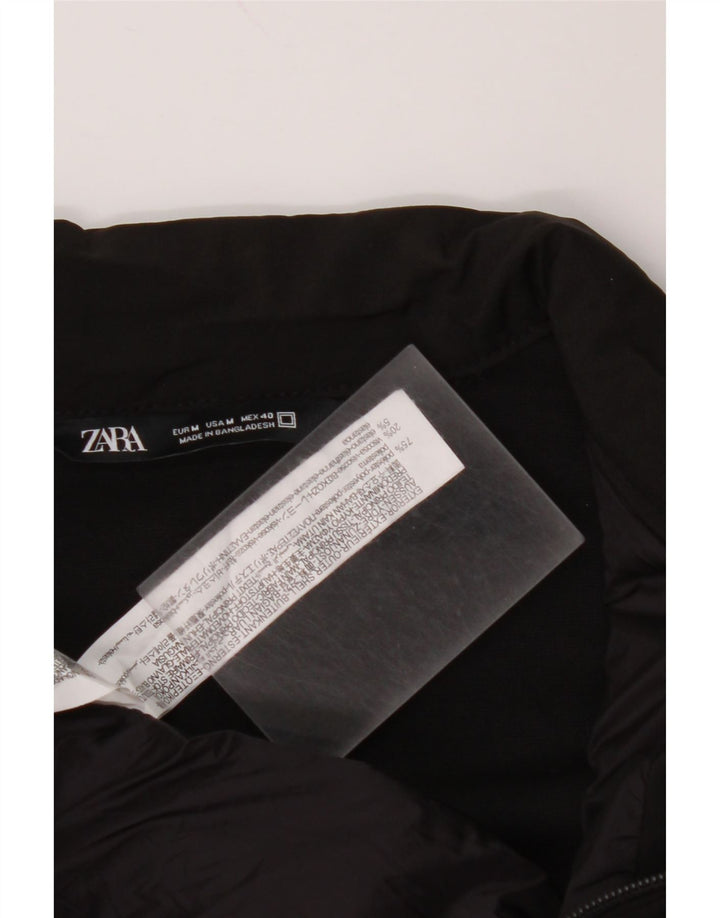 Męska ocieplana kurtka ZARA UK 38, średni czarny poliester