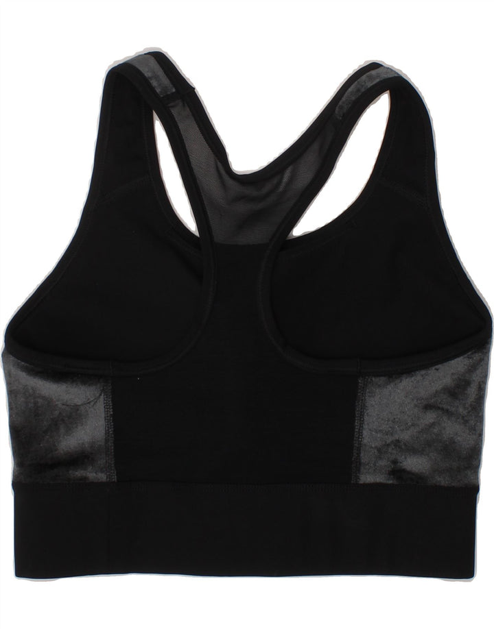 NIKE Womens Sport Bra Top UK 14 Medium Black Colourblock Polyester Sports Vintage Nike and Second-Hand Nike from Messina Hembry 