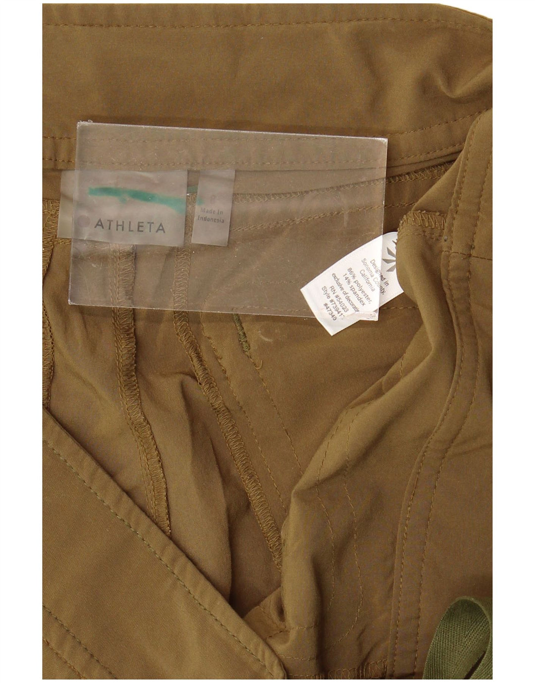 Damskie spodenki bojówki ATHLETA US 8 Medium W34, poliester khaki