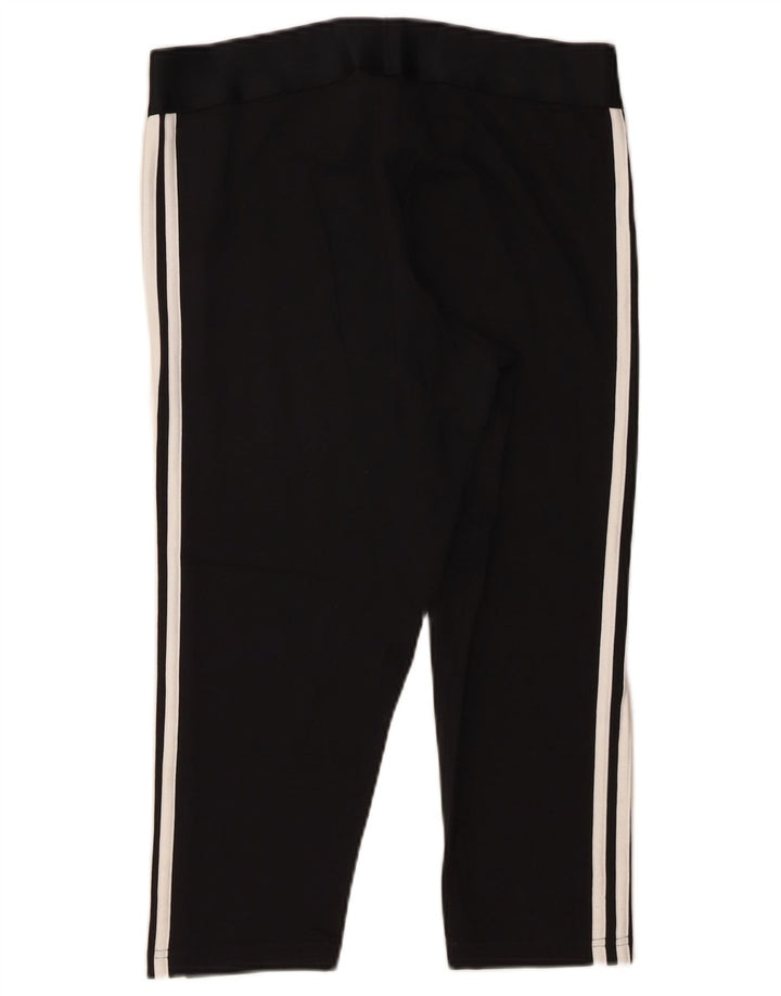 Damskie legginsy Adidas Capri UK 16, duże, czarne, bawełniane