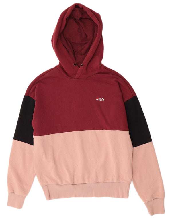 Damska bluza z kapturem Fila UK 10, mała, wielobarwna bawełna z blokami kolorów