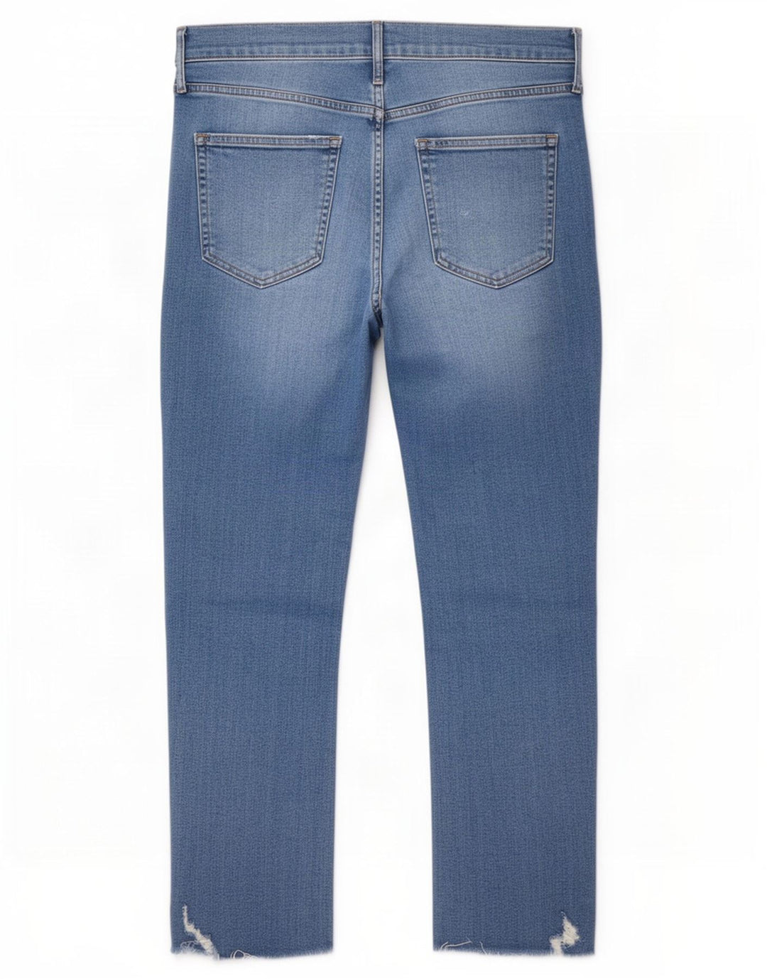Damskie jeansy Gap Cigarette Crop Distressed W32 L26 Niebieskie