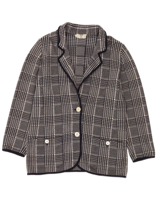 VALENTINO Damska marynarka Miss V IT 48 XL Granatowa pepitka