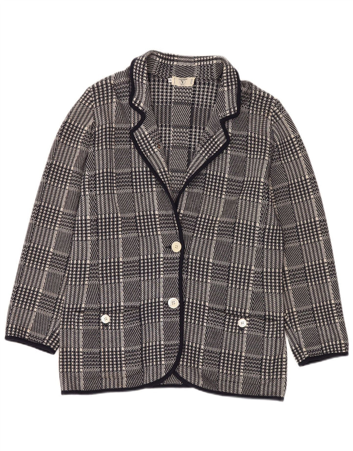 VALENTINO Damska marynarka Miss V IT 48 XL Granatowa pepitka