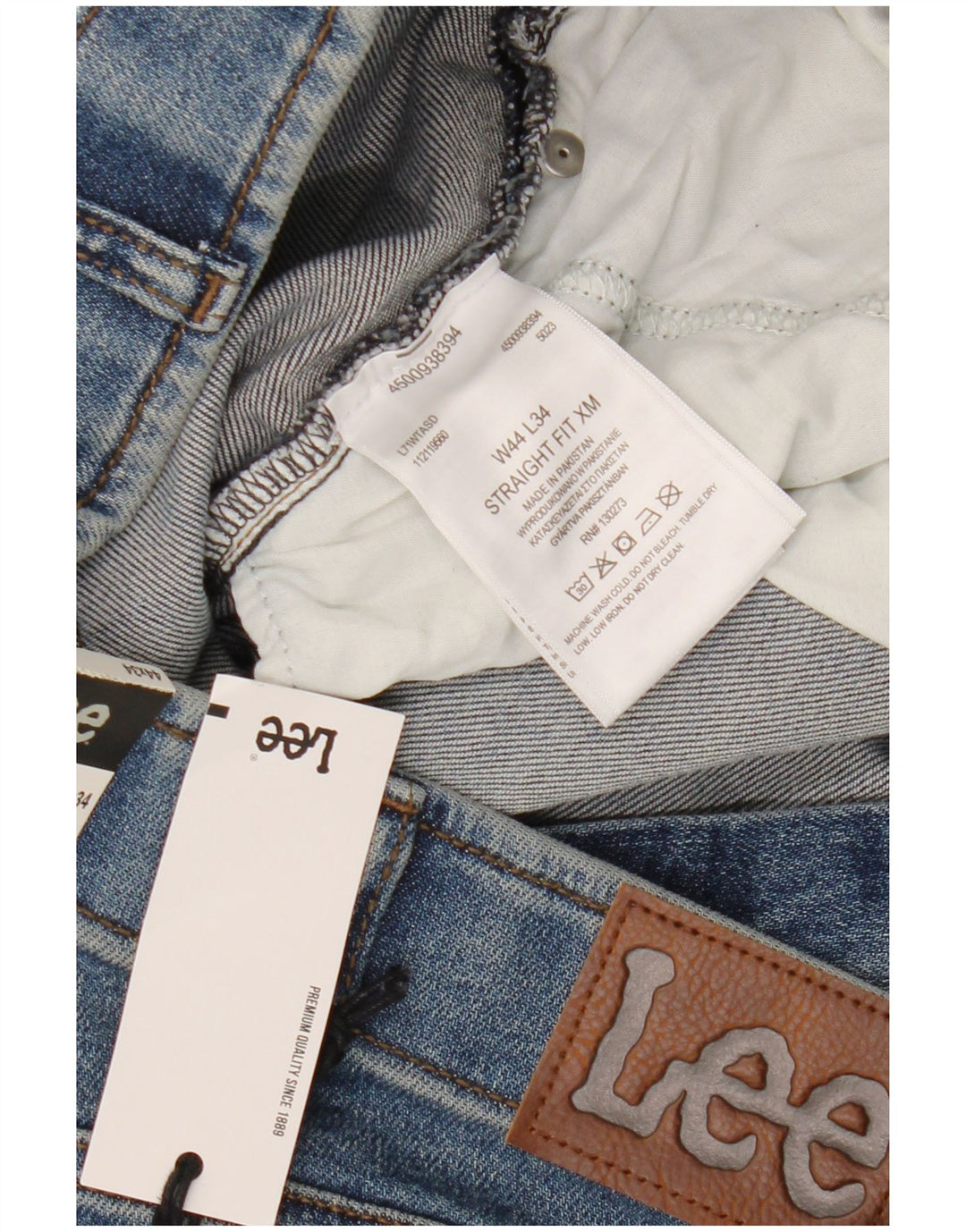 Męskie jeansy Lee Straight Tapered W44 L34 Niebieskie bawełniane
