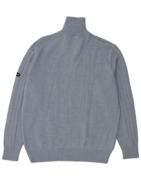 Navigare Mens Zip Neck Jumper Sweater 2XL Blue New Wool