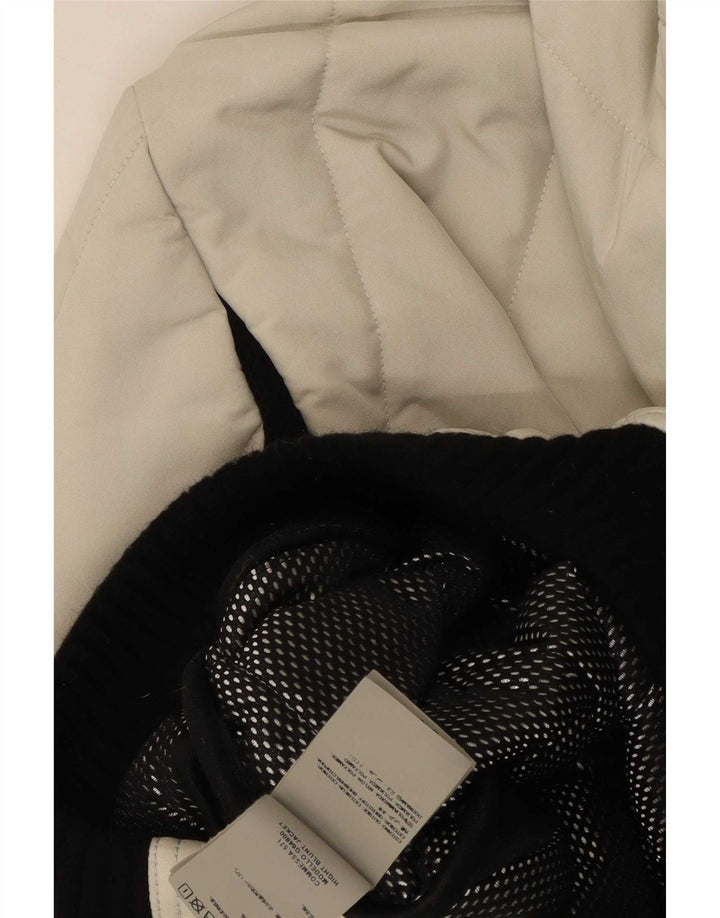 Damska wyściełana kurtka z kapturem i kapturem Refrigiwear UK 14 w kolorze średniej bieli