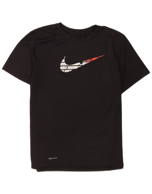 Damska koszulka Nike Dri Fit Regular Graphic Top UK 16, duży, czarny poliester