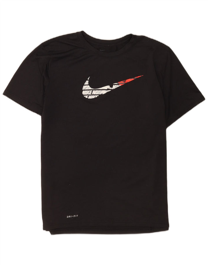 Damska koszulka Nike Dri Fit Regular Graphic Top UK 16, duży, czarny poliester
