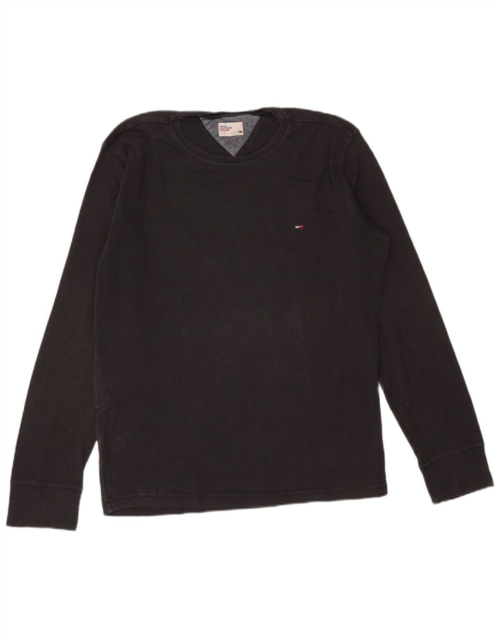 Męski top z długim rękawem Tommy Hilfiger, duży, czarny, bawełniany