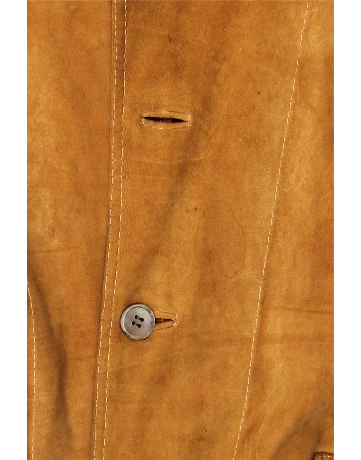 Vintage męska zamszowa kurtka bomber UK 38 średni brąz
