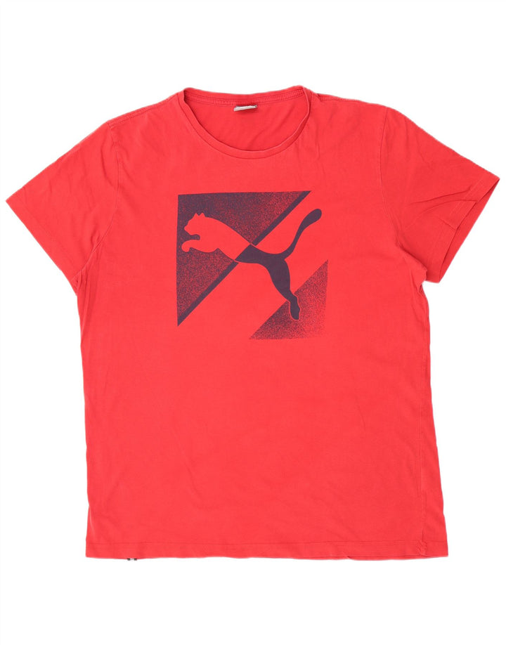 Męska koszulka Puma Regular Graphic Top XL Czerwona bawełna