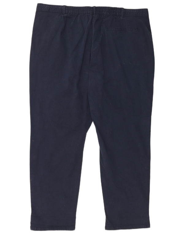 Spodnie damskie M&Co Chino UK 22 3XL W42 L29 Granatowa bawełna