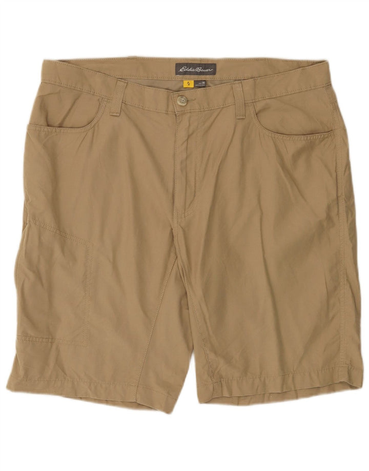 Męskie spodenki cargo EDDIE BAUER W36 duże, beżowe, bawełniane
