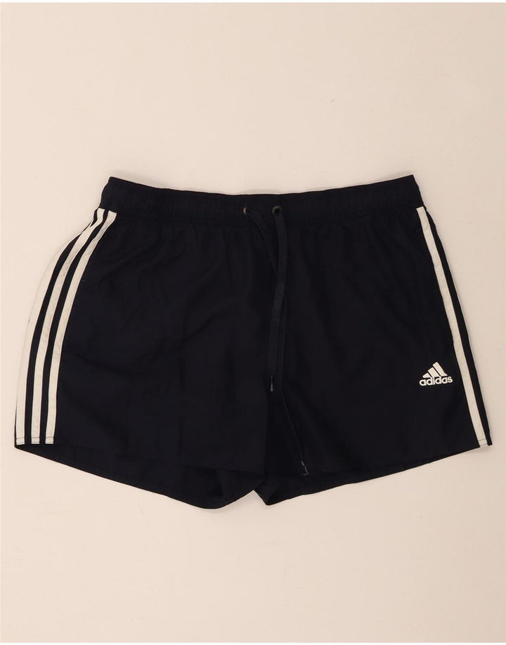 Męskie spodenki sportowe Adidas, duże, granatowe, z poliestru