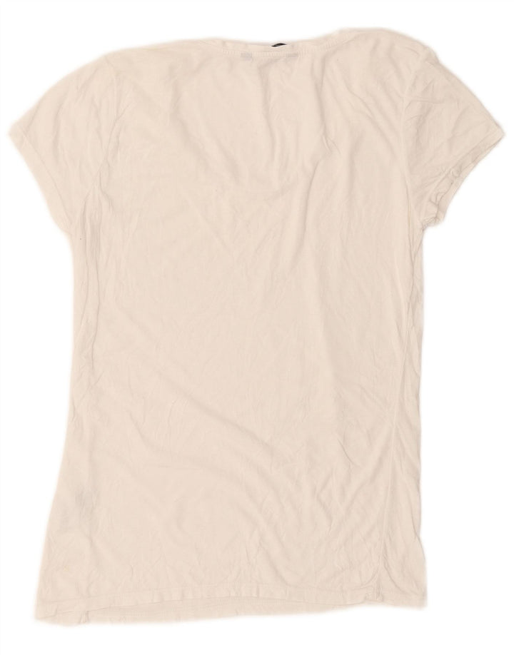 T-shirt damski French Connection Top UK 10, mały, biały, bawełniany