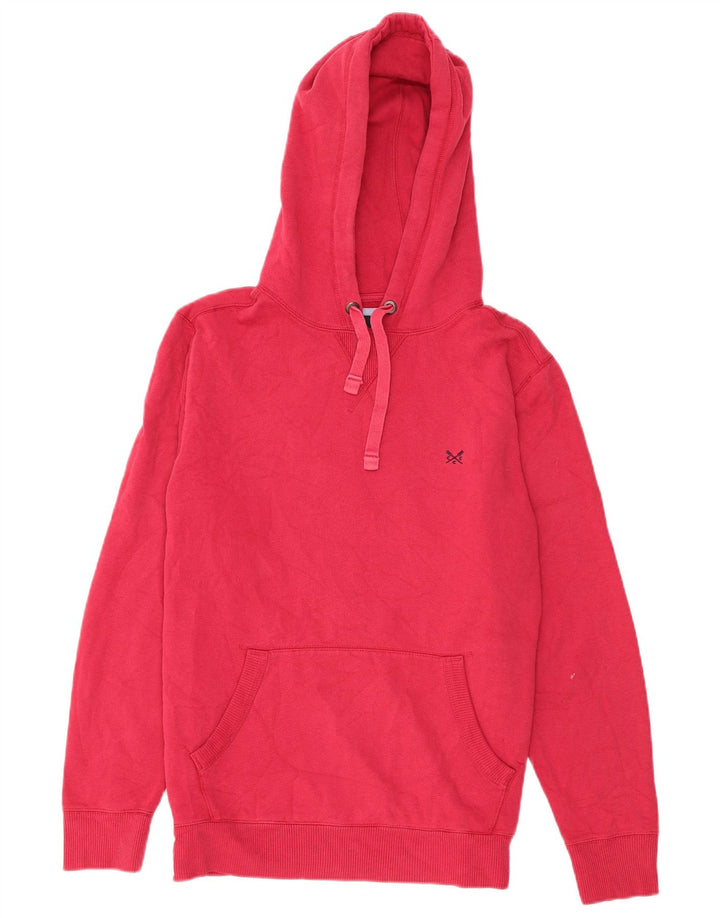 Crew Clothing Męska bluza z kapturem, średnia różowa bawełna