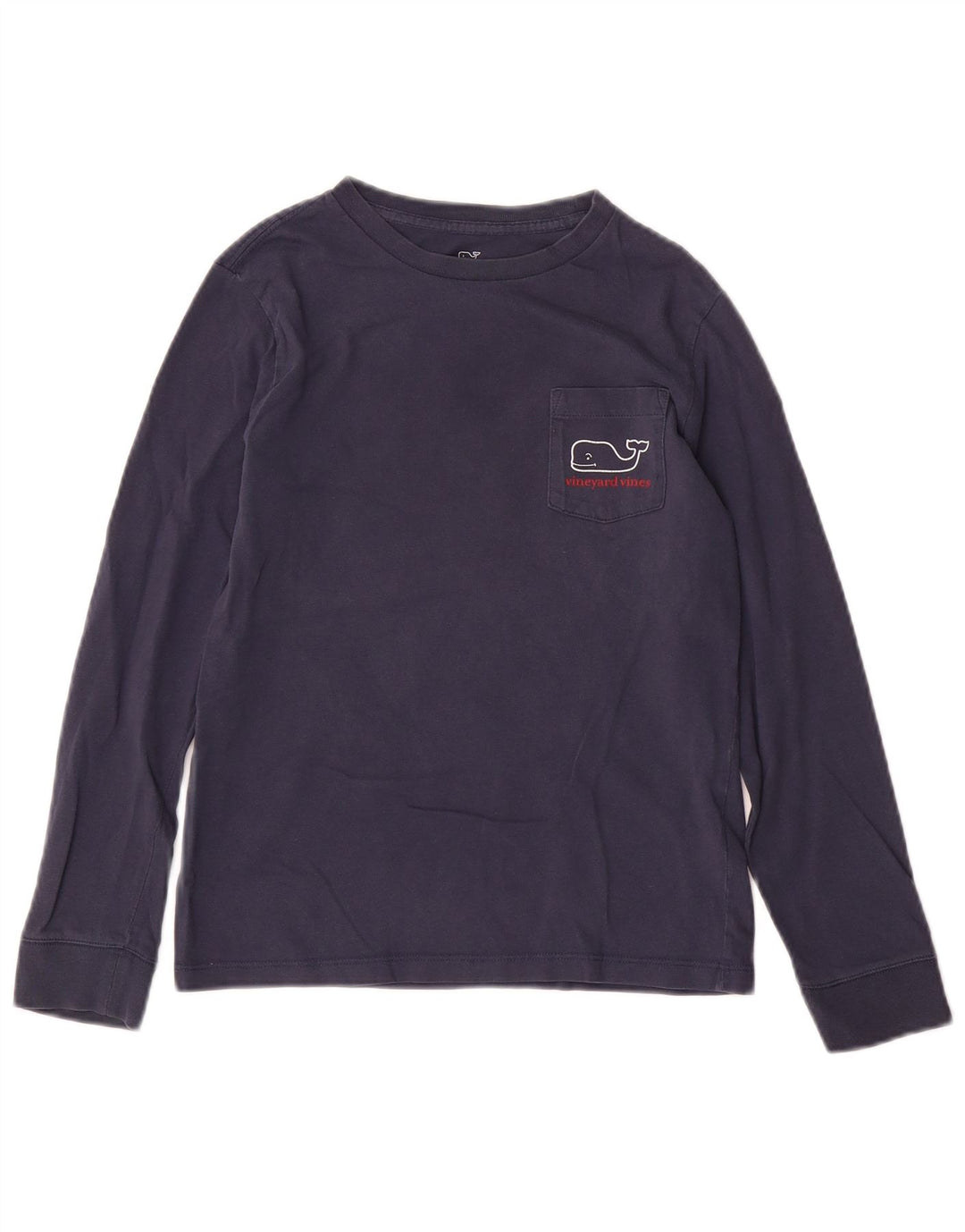 VINEYARD VINES Chłopięcy top z grafiką, długim rękawem, 8-9 lat, mały, niebieski, świąteczny