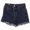 Damskie spodenki jeansowe Levi's Ribcage W29 Średni granatowy, bawełniany