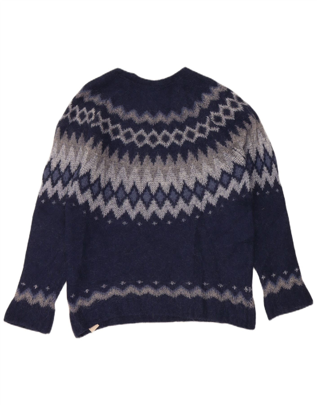 Sweter damski Massimo Dutti z dekoltem w łódkę UK 14, średni granatowy