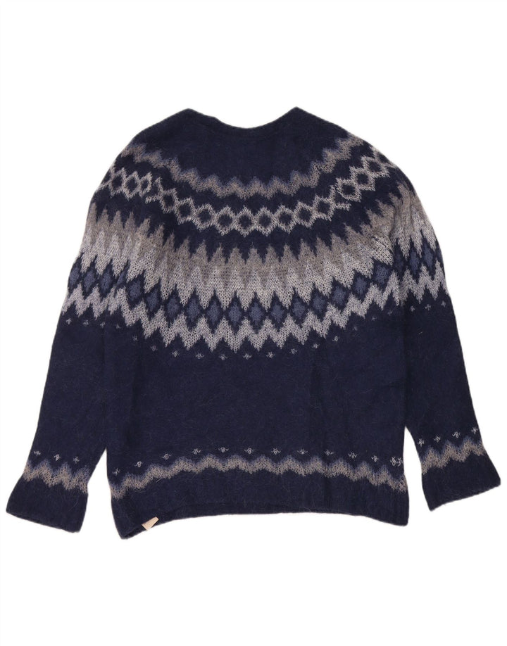 Sweter damski Massimo Dutti z dekoltem w łódkę UK 14, średni granatowy