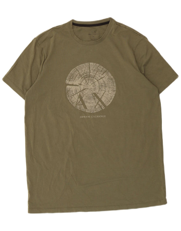 Męski T-shirt z grafiką Armani Exchange Top XL Khaki
