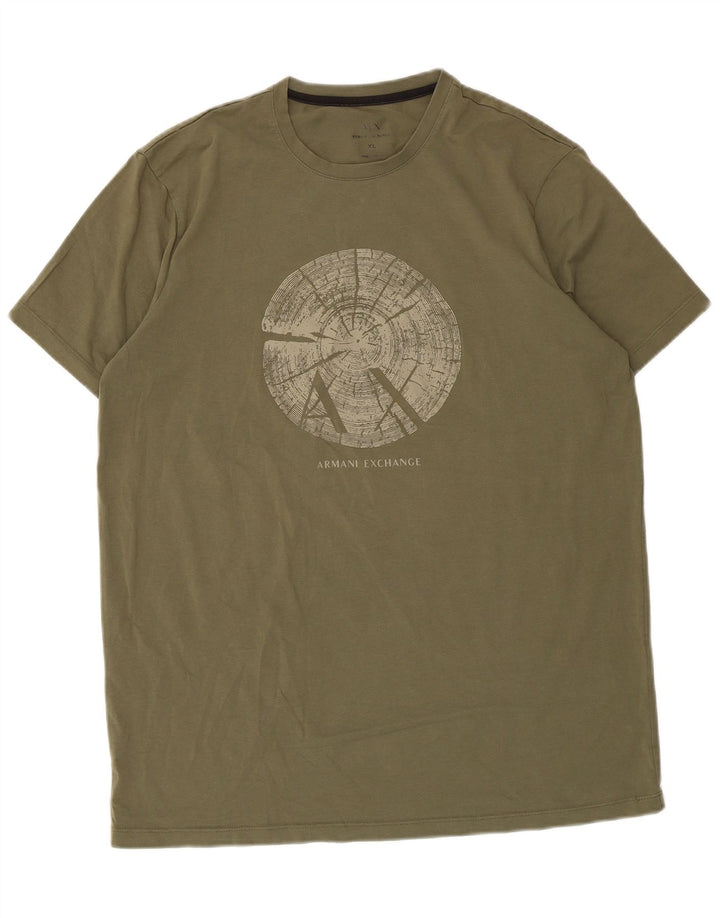 Męski T-shirt z grafiką Armani Exchange Top XL Khaki