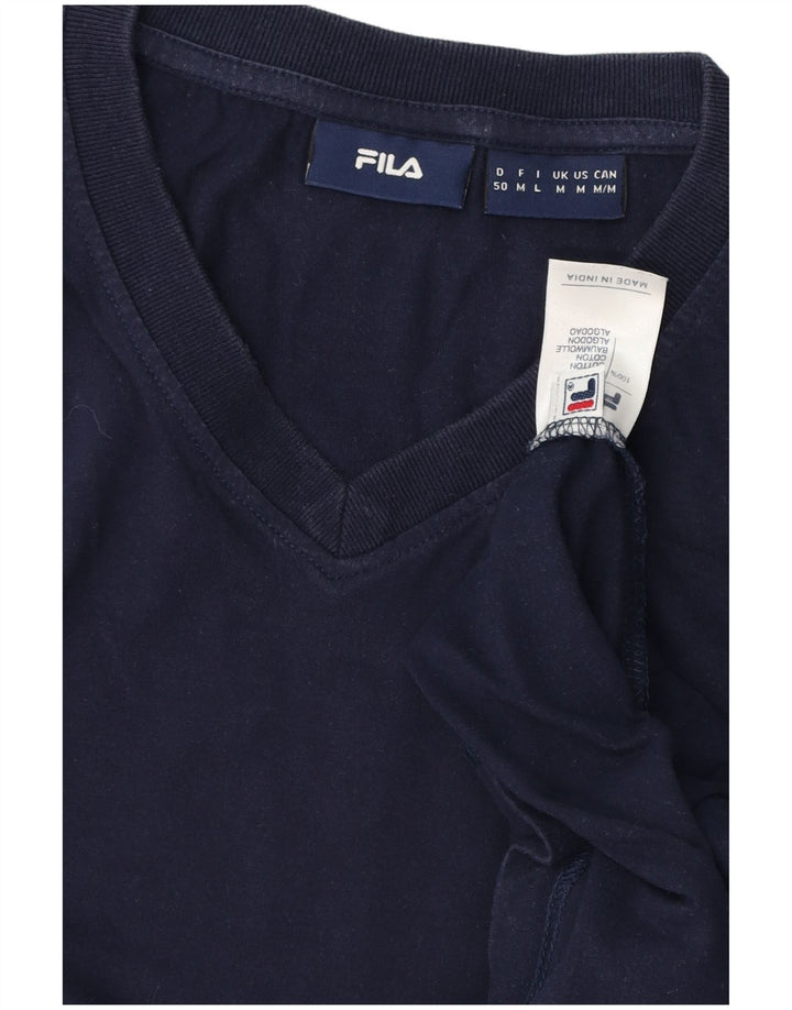 T-shirt męski FILA Top, średni, granatowy, bawełniany