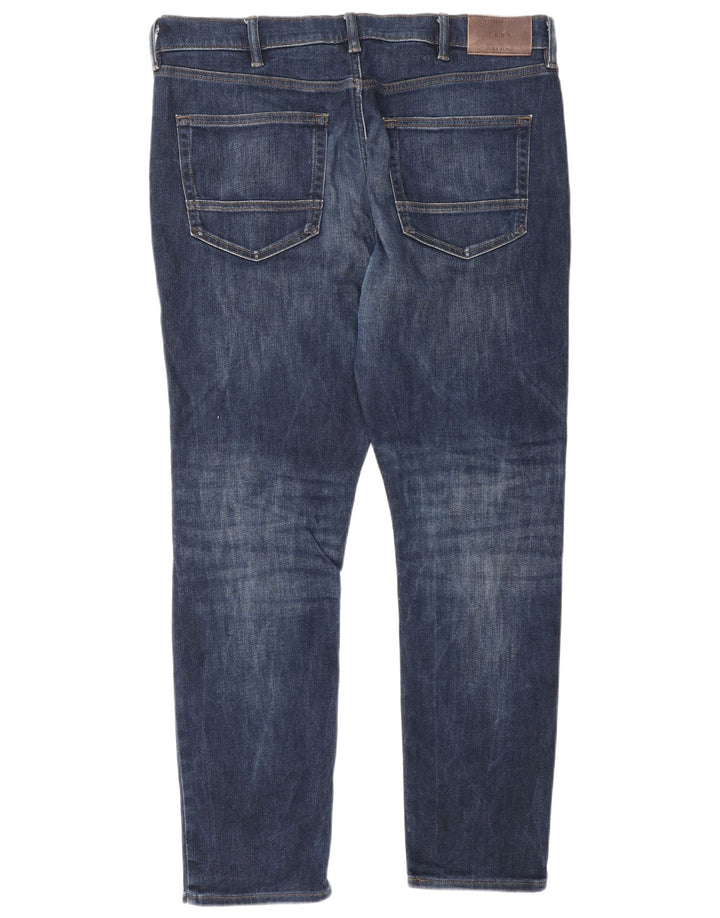 Marks & Spencer Męskie regularne jeansy slim W36 L31 Granatowa bawełna