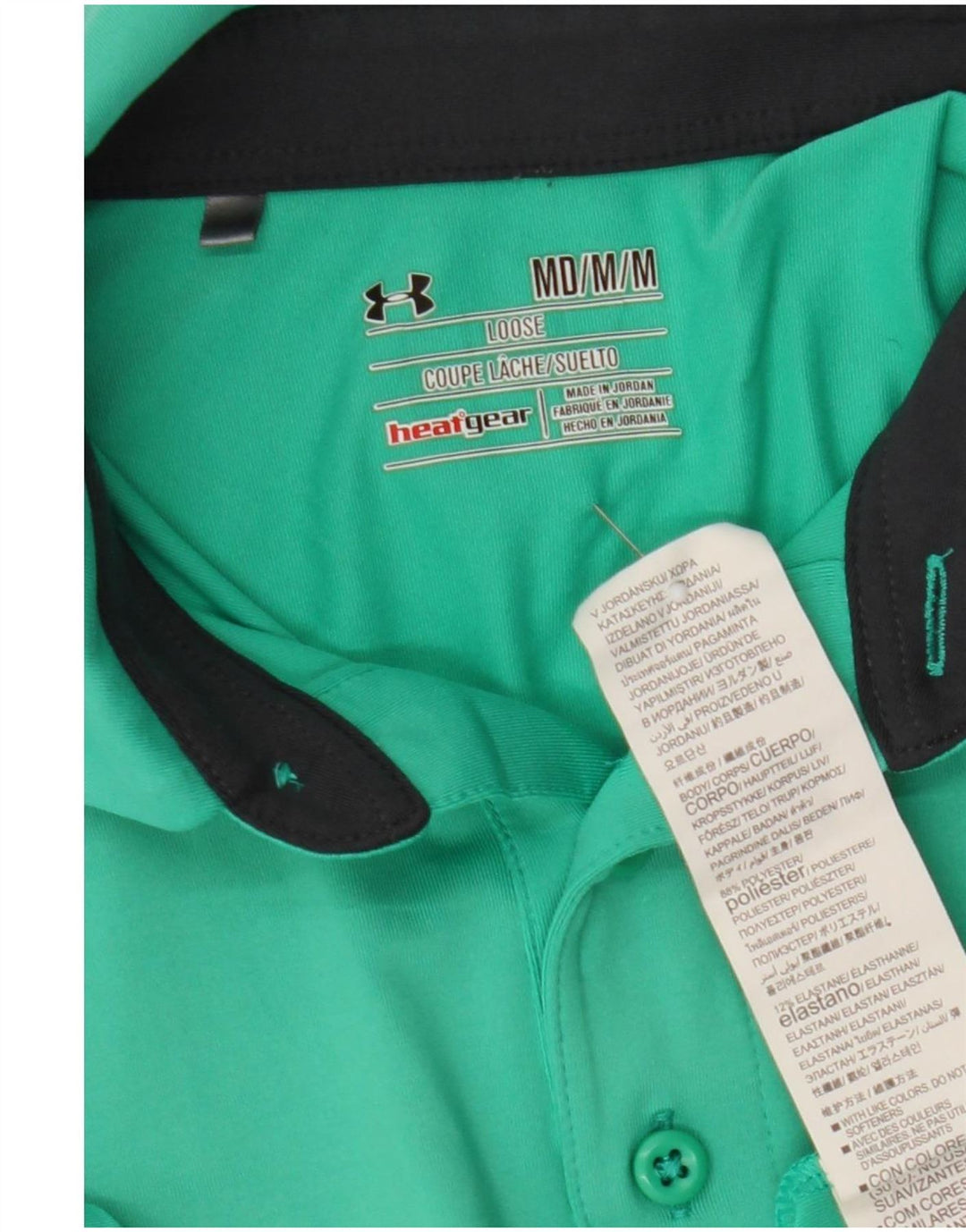 Męska koszulka polo Under Armour, zielony, poliester