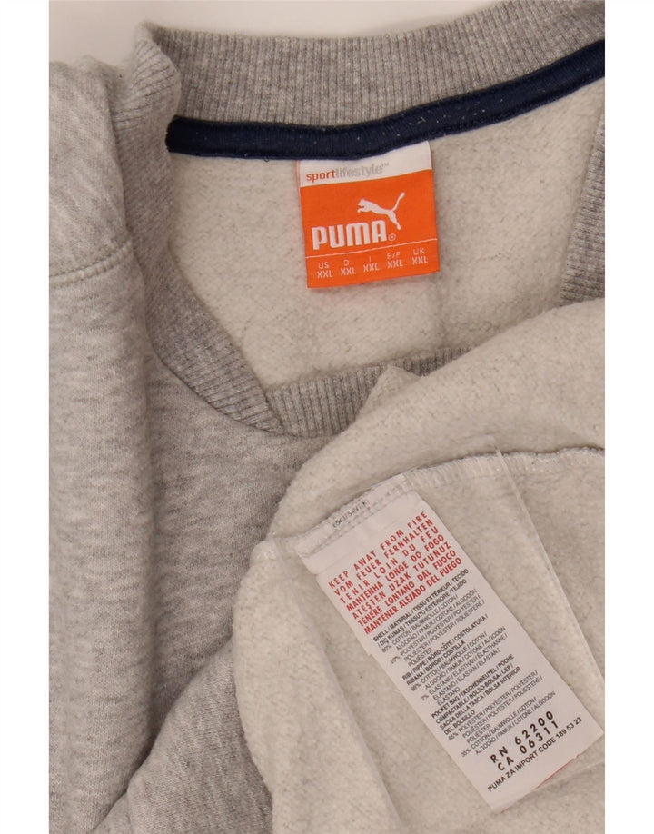 PUMA Mens Sweatshirt Jumper 2XL Grey Cotton Vintage Puma and Second-Hand Puma from Messina Hembry 
