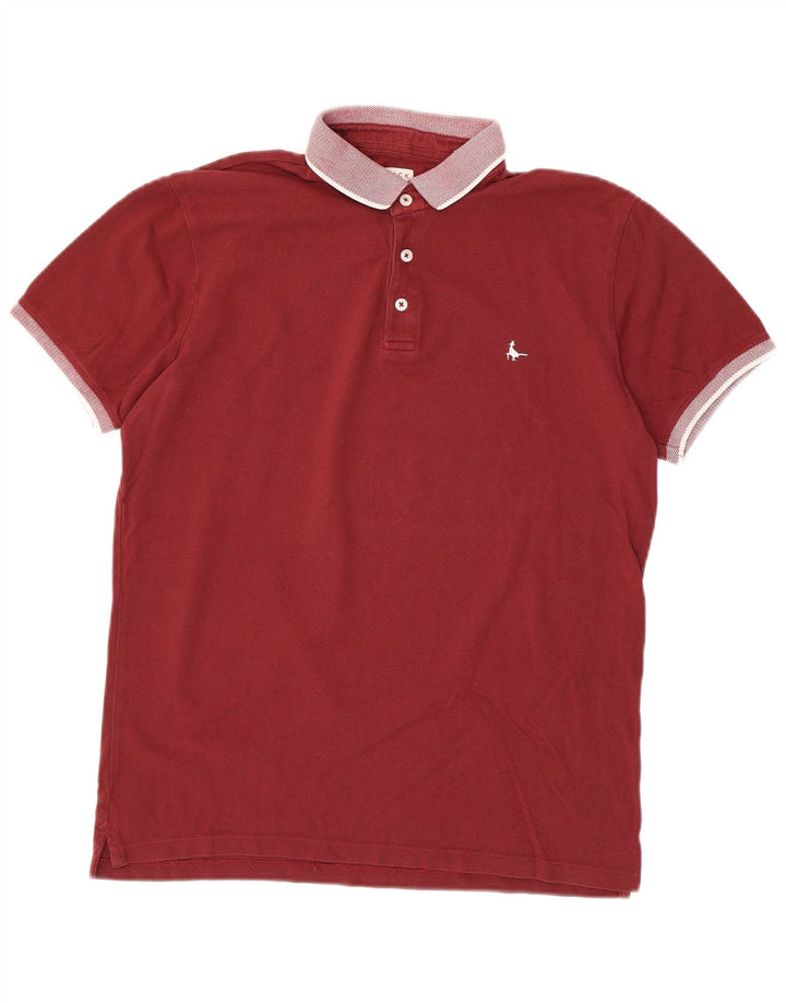 Męska koszulka polo do rugby JACK WILLS w kolorze średniego burgunda