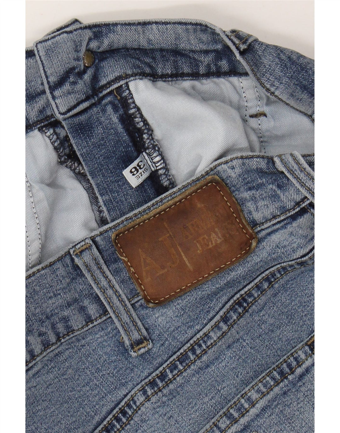 Męskie proste dżinsy Armani W36 L31 niebieskie