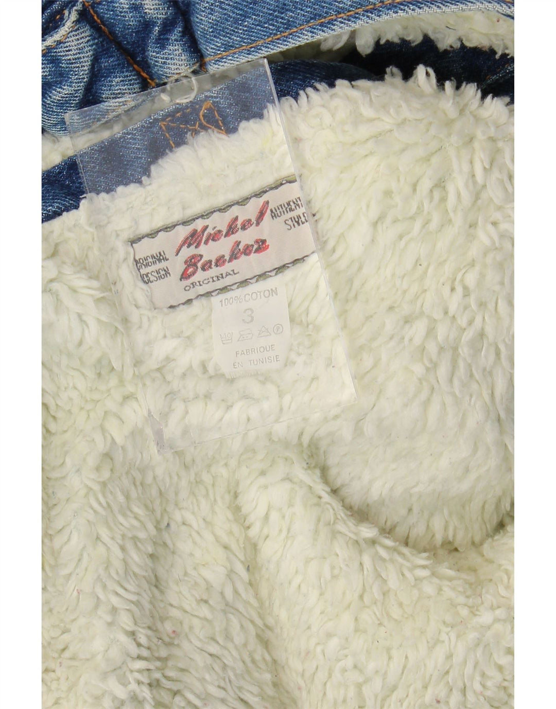 Męska kurtka dżinsowa Michel Bachoz Sherpa UK 40, duża niebieska bawełna