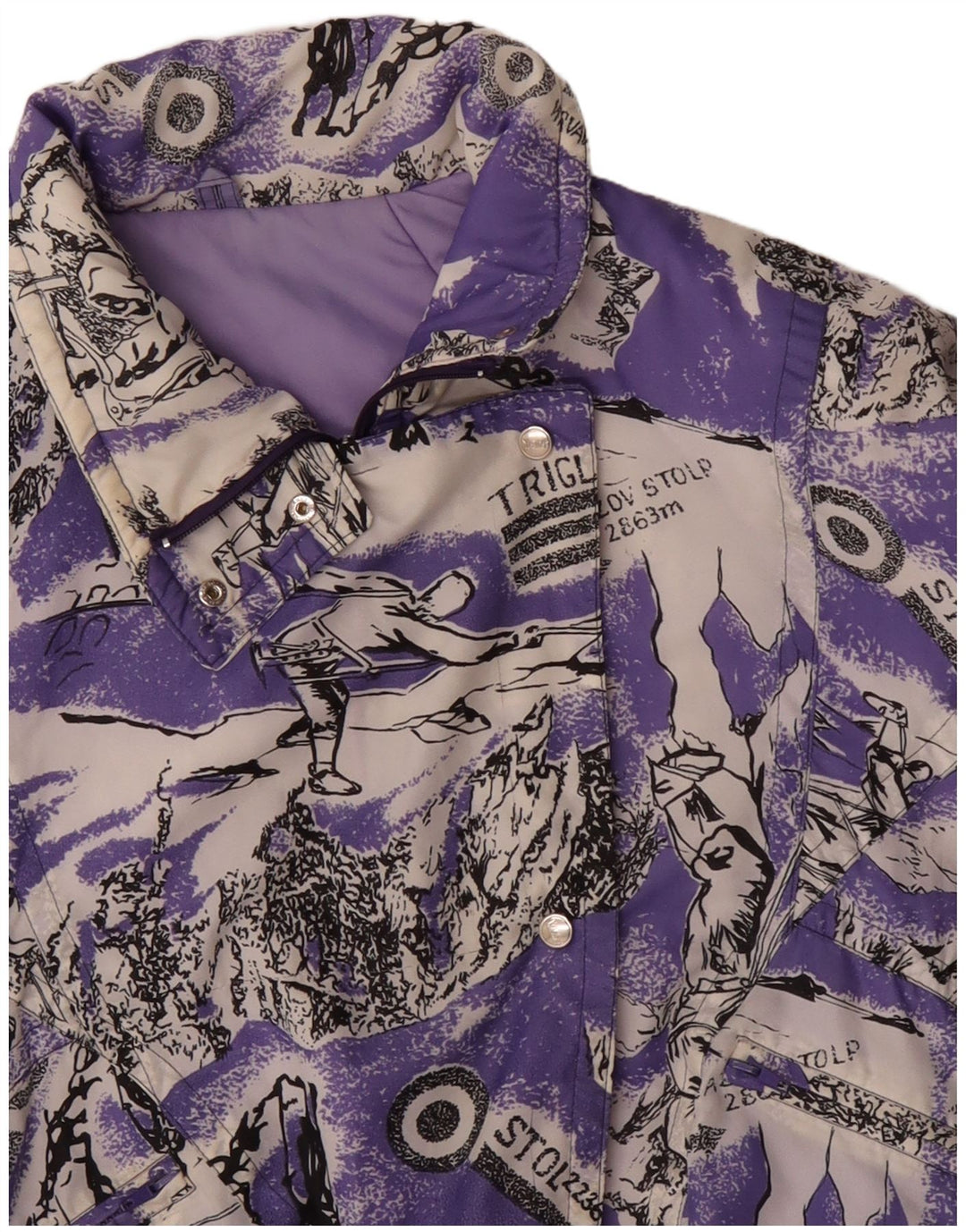 Damska kurtka narciarska YASSA Graphic UK 18 XL w kolorze fioletowym