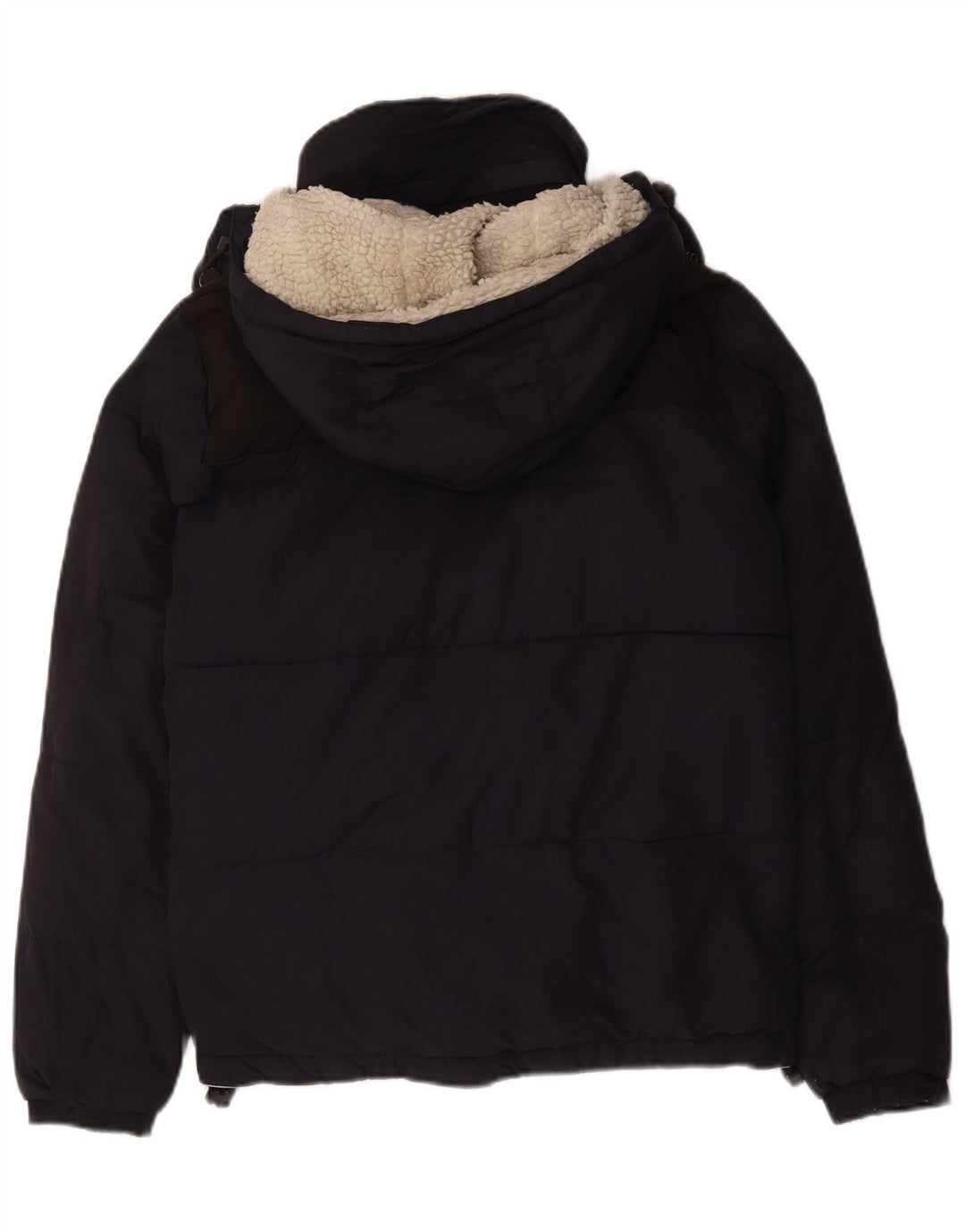 Męska ocieplana kurtka z kapturem Superdry UK 36, mała granatowa, poliester