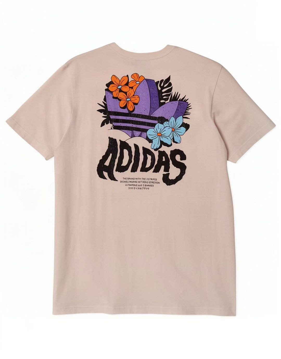 Męska koszulka z grafiką Adidas, średnia, biała bawełna