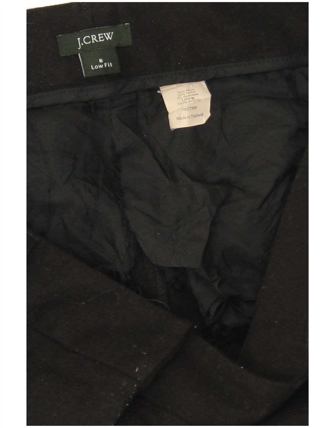 Spodnie damskie J. CREW o niskim kroju Bootcut US 6 Medium W30 L32 czarne