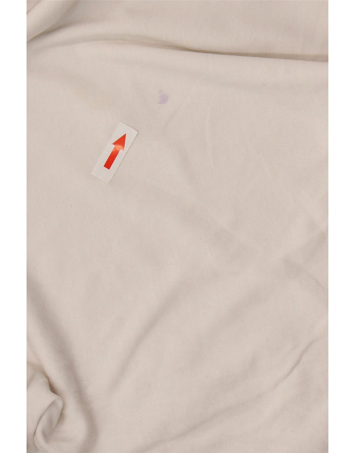 Damska koszulka z grafiką FILA Top UK 10, mała, biała, bawełniana w bloki kolorów