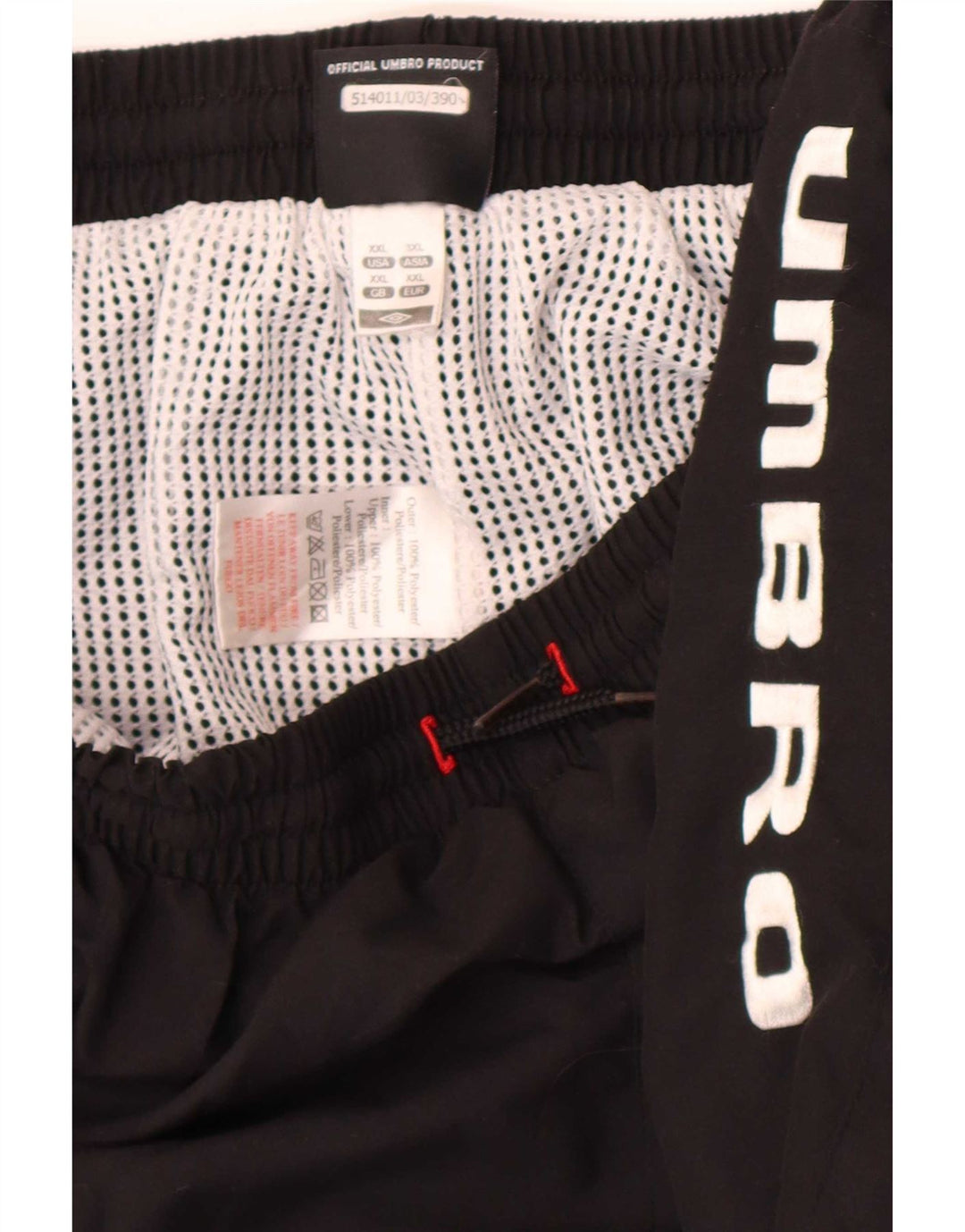 Męskie bermudy sportowe Umbro 2XL, czarny poliester