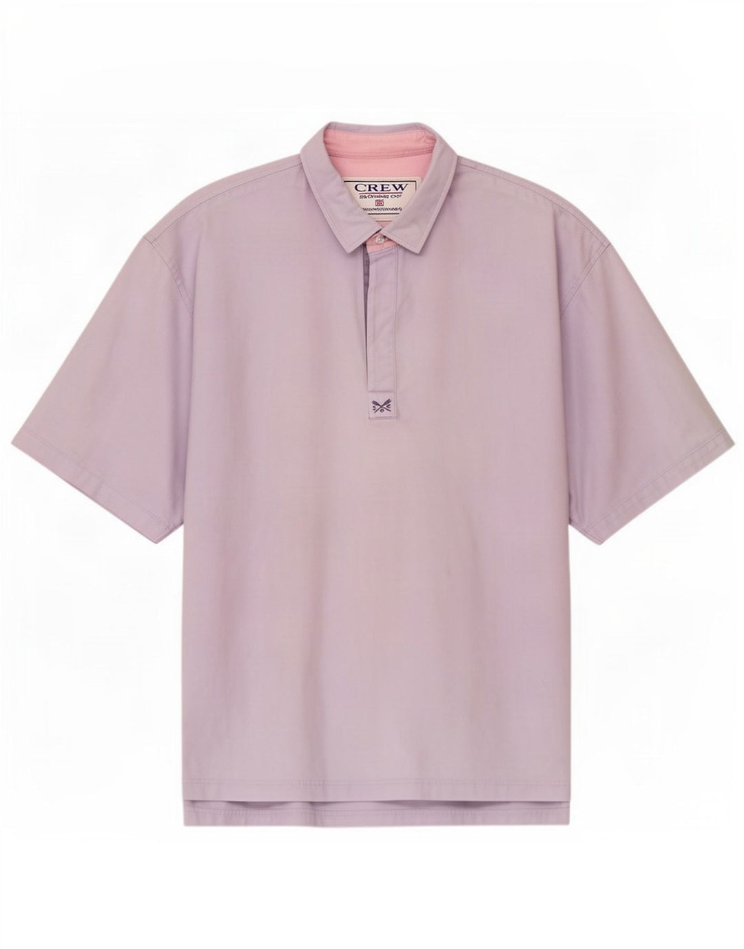 Crew Clothing Męska koszula pulowerowa z krótkim rękawem XL, fioletowa bawełna
