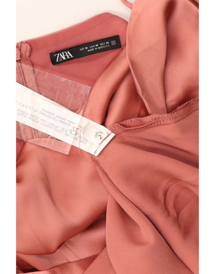 ZARA Womens Sleeveless Maxi Dress UK 12 Medium Orange Polyester