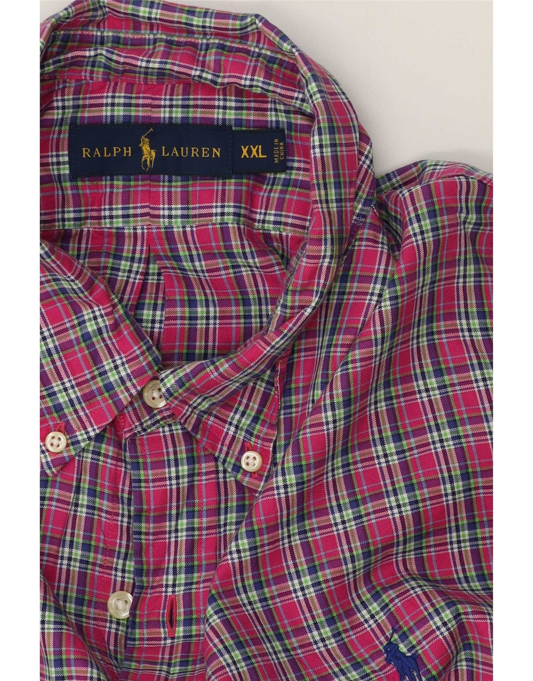 Koszula męska Ralph Lauren 2XL, bawełniana w różową kratkę