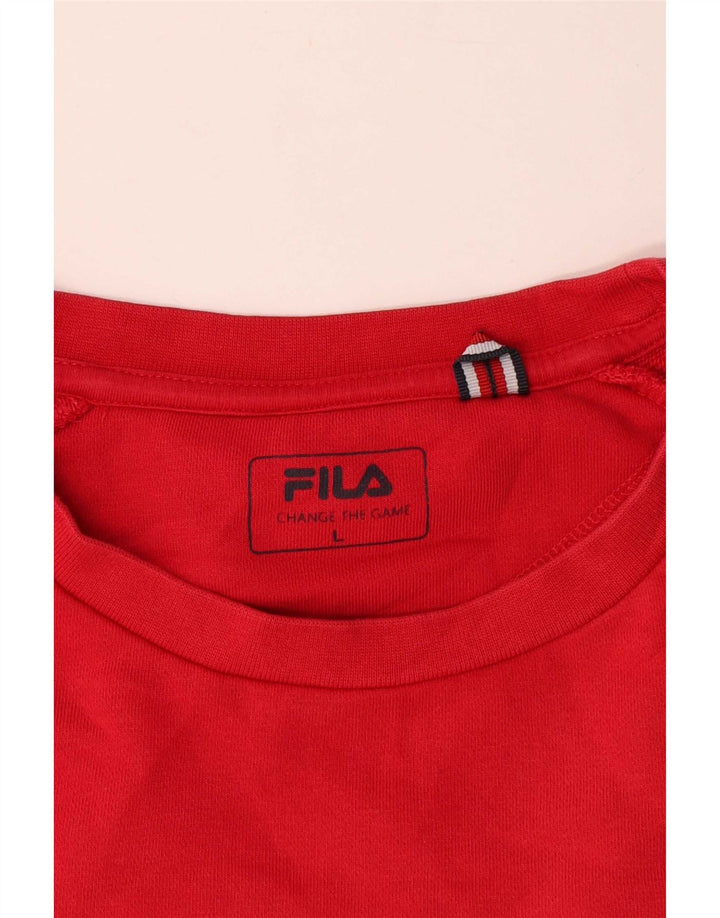 Męska bluza z grafiką Fila, duża, wielobarwna, bawełniana z blokami kolorów