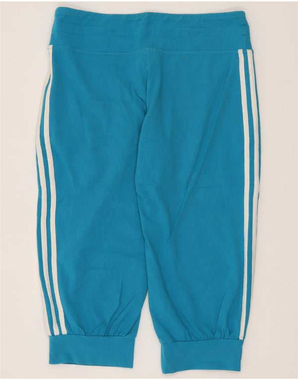Adidas Damskie Bermudy Sportowe Spodenki UK 12 Średnie Niebieskie Bawełniane