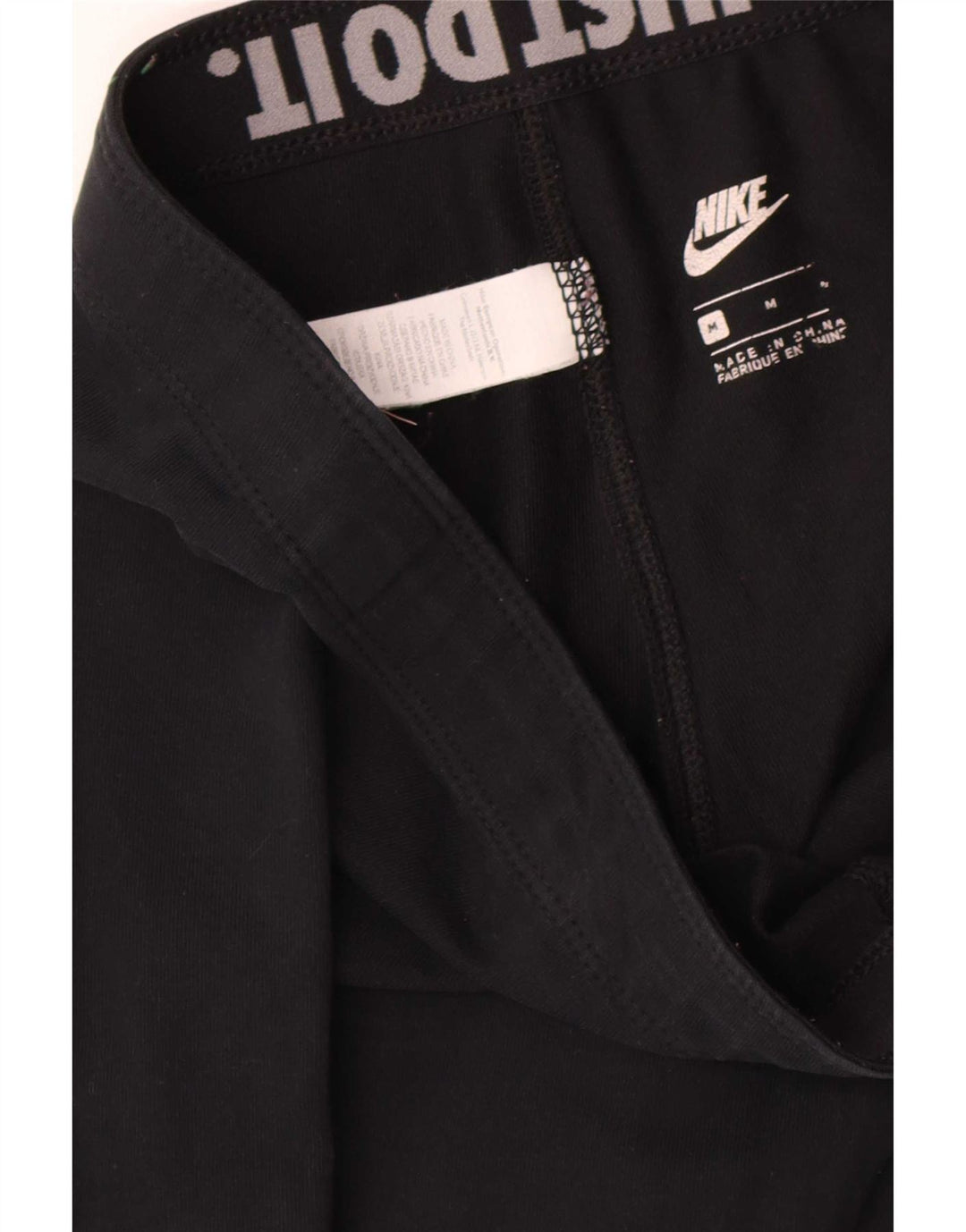 Damskie legginsy Nike Graphic UK 12, średnie czarne, bawełniane