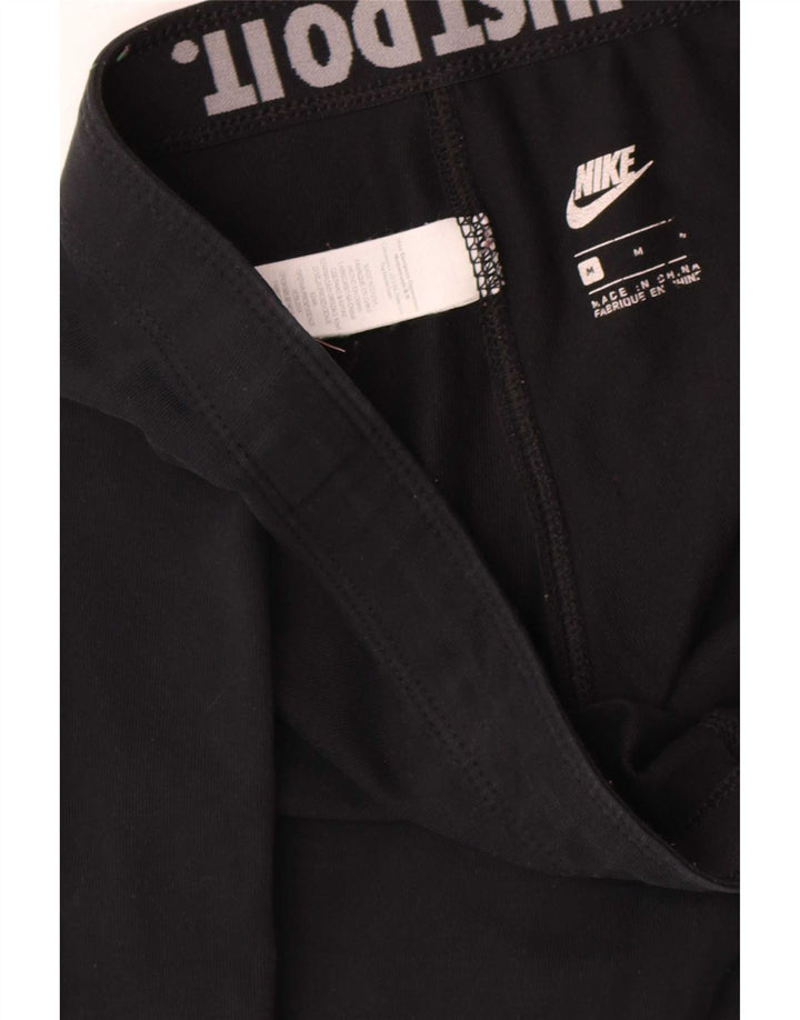 Damskie legginsy Nike Graphic UK 12, średnie czarne, bawełniane