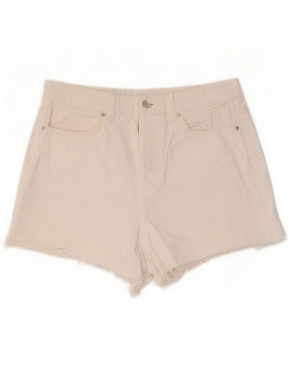 Męskie spodenki jeansowe Zara z wysokim stanem, EU 38 Small W28, biała bawełna